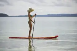 Woman on paddle board